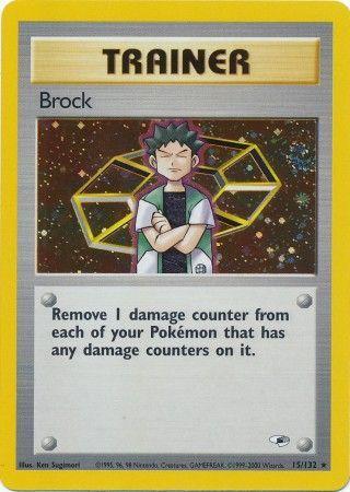 Brock (15/132) Unlimited Holofoil [Vintage: Gym Heroes] Pokemon Single Pokémon