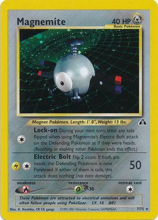 Magnemite (7) (/75) Unlimited Holofoil [Vintage: Neo Discovery] Pokemon Single Pokémon