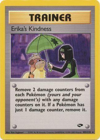 Erika's Kindness (103/132) Unlimited [Vintage: Gym Challenge] Pokemon Single Pokémon