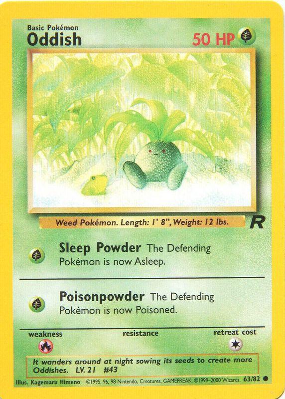 Oddish (63/82) Unlimited [Vintage: Team Rocket] Pokemon Single Pokémon