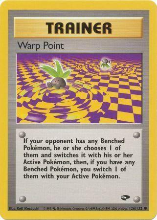 Warp Point 126/132 Unlimited [Vintage: Gym Challenge] Pokemon Single Pokémon
