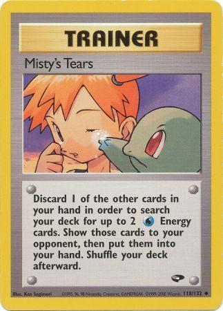 Misty's Tears (118/132) Unlimited [Vintage: Gym Challenge] Pokemon Single Pokémon