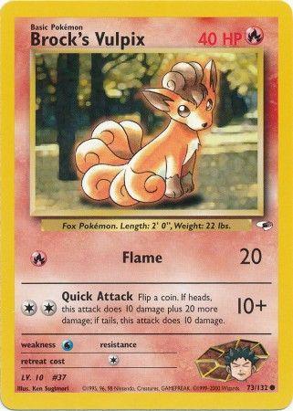 Brock's Vulpix (73/132) Unlimited [Vintage: Gym Heroes] Pokemon Single Pokémon