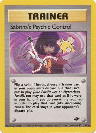 Sabrina's Psychic Control 121/132 Unlimited [Vintage: Gym Challenge] Pokemon Single Pokémon