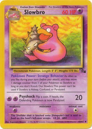 Slowbro (43/62) Unlimited [Vintage: Fossil] Pokemon Single Pokémon