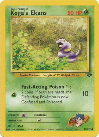 Koga's Ekans 77/132 Unlimited [Vintage: Gym Challenge] Pokemon Single Pokémon