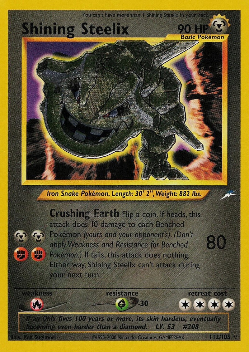 Shining Steelix (/105) Unlimited Holofoil [Vintage: Neo Destiny] Pokemon Single Pokémon