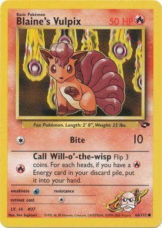 Blaine's Vulpix (66/132) Unlimited [Vintage: Gym Challenge] Pokemon Single Pokémon