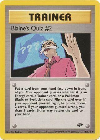 Blaine's Quiz #2 (111/132) Unlimited [Vintage: Gym Challenge] Pokemon Single Pokémon