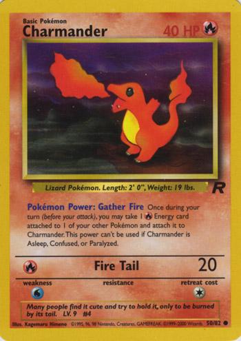 Charmander (50/82) Unlimited [Vintage: Team Rocket] Pokemon Single Pokémon