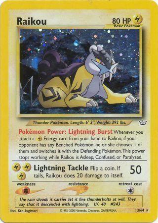 Raikou (13) (/64) Unlimited Holofoil [Vintage: Neo Revelation] Pokemon Single Pokémon