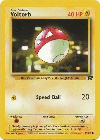 Voltorb (69/82) Unlimited [Team Rocket] Pokemon Single Pokémon