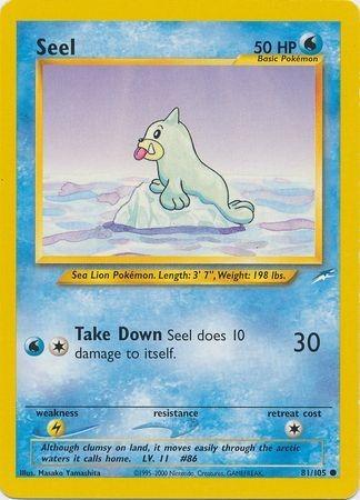 Seel 81/105 Unlimited [Vintage: Neo Destiny] Pokemon Single Pokémon