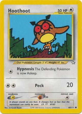 Hoothoot 60/111 Unlimited [Vintage: Neo Genesis] Pokemon Single Pokémon