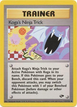 Koga's Ninja Trick (115/132) Unlimited [Vintage: Gym Challenge] Pokemon Single Pokémon
