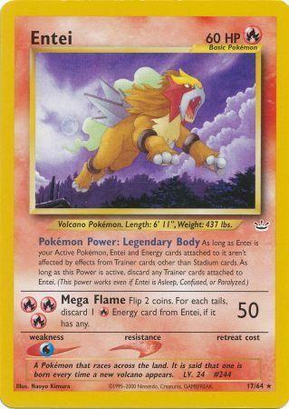Entei (17/64) Unlimited [Vintage: Neo Revelation] Pokemon Single Pokémon