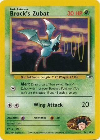 Brock's Zubat (24/132) Unlimited [Vintage: Gym Heroes] Pokemon Single Pokémon