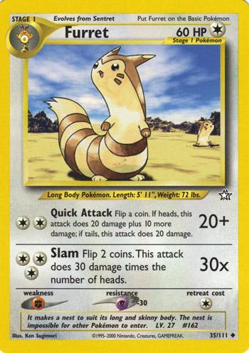 Furret (35/111) Unlimited [Vintage: Neo Genesis] Pokemon Single Pokémon