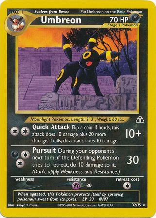 Umbreon 32/75 Unlimited [Vintage: Neo Discovery] Pokemon Single Pokémon