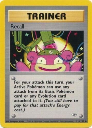 Recall 116/132 Unlimited [Vintage: Gym Heroes] Pokemon Single Pokémon