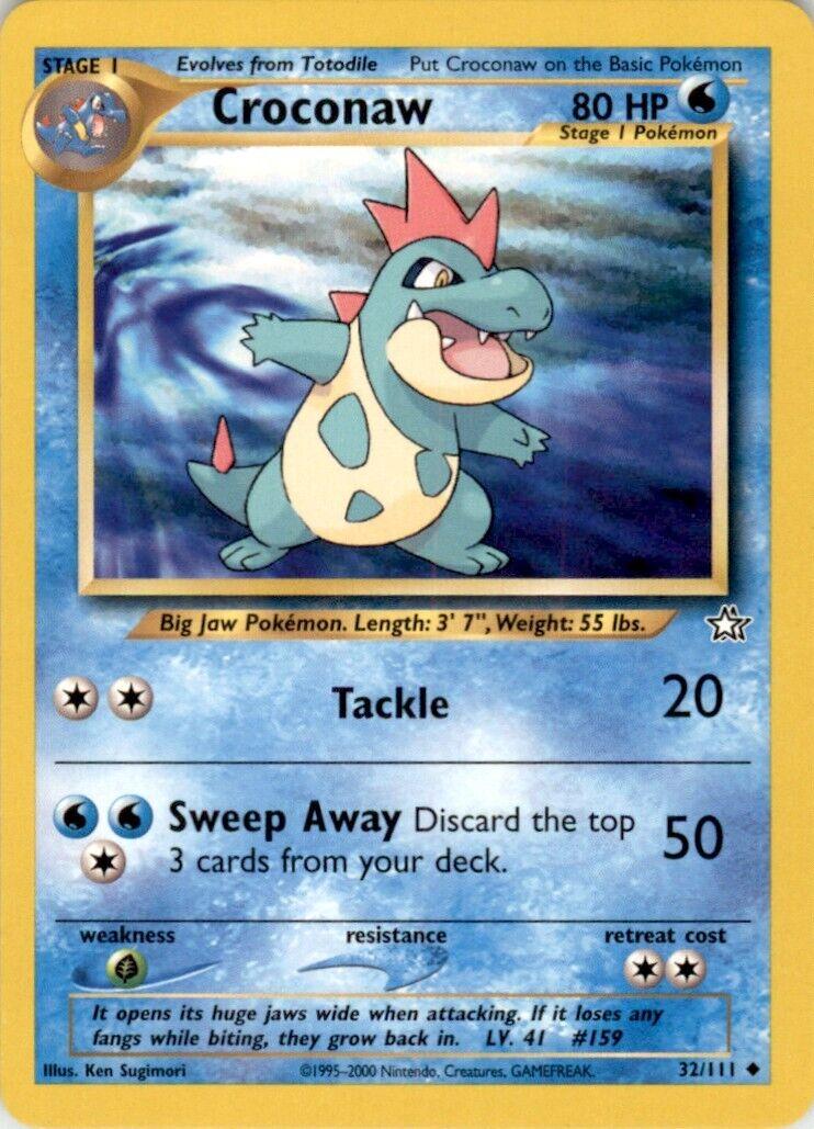 Croconaw (32/111) Unlimited [Vintage: Neo Genesis] Pokemon Single Pokémon