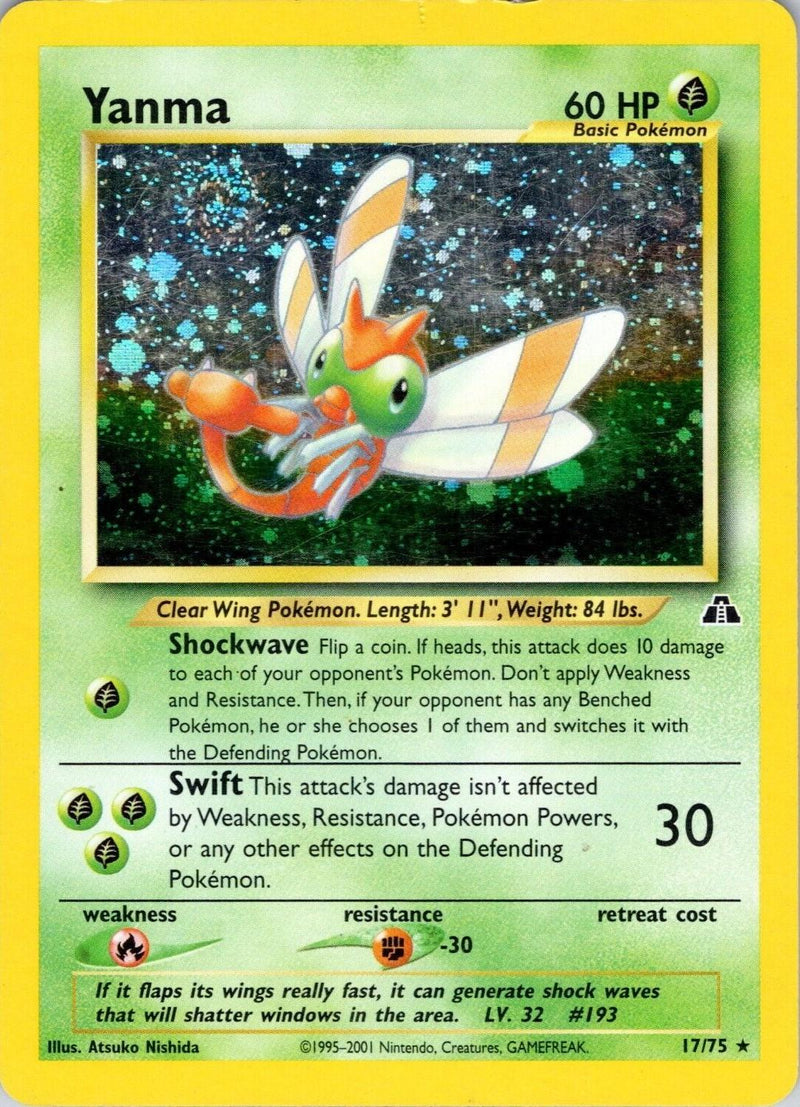 Yanma (17) (/75) Unlimited Holofoil [Vintage: Neo Discovery] Pokemon Single Pokémon