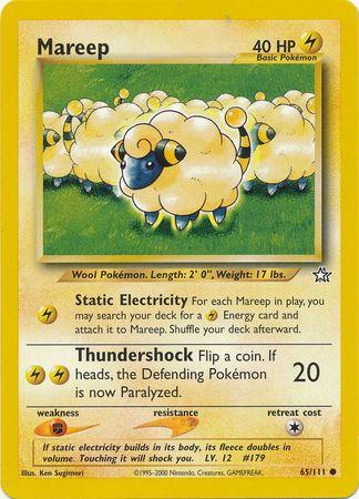 Mareep 65/111 Unlimited [Vintage: Neo Genesis] Pokemon Single Pokémon