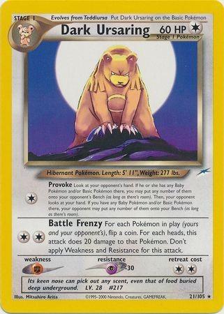 Dark Ursaring (/105) Unlimited [Vintage: Neo Destiny] Pokemon Single Pokémon