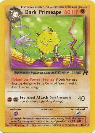 Dark Primeape (43/82) Unlimited [Vintage: Team Rocket] Pokemon Single Pokémon