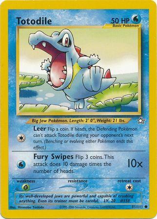 Totodile 81/111 Unlimited [Vintage: Neo Genesis] Pokemon Single Pokémon