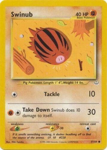 Swinub 57/64 Unlimited [Vintage: Neo Revelation] Pokemon Single Pokémon