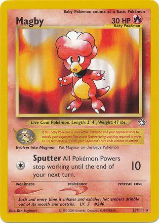 Magby (23/111) Unlimited [Vintage: Neo Genesis] Pokemon Single Pokémon