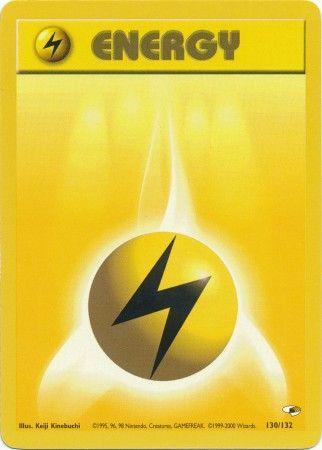 Lightning Energy (130/132) Unlimited [Vintage: Gym Heroes] Pokemon Single Pokémon