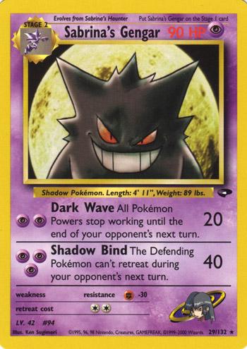 Sabrina's Gengar 29/132 Unlimited [Vintage: Gym Challenge] Pokemon Single Pokémon