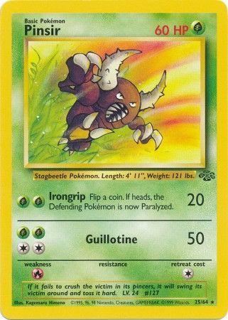 Pinsir 25/64 Unlimited [Vintage: Jungle] Pokemon Single Pokémon