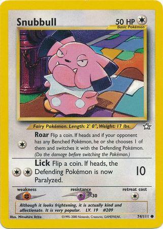 Snubbull 74/111 Unlimited [Vintage: Neo Genesis] Pokemon Single Pokémon