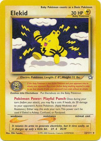 Elekid (22/111) Unlimited [Vintage: Neo Genesis] Pokemon Single Pokémon