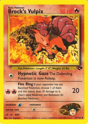 Brock's Vulpix (37/132) Unlimited [Vintage: Gym Challenge] Pokemon Single Pokémon