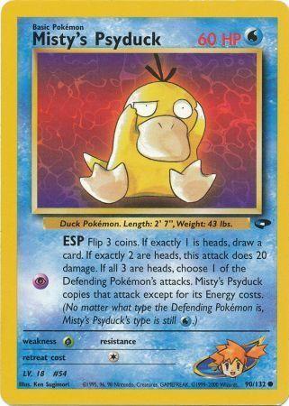 Misty's Psyduck (90/132) Unlimited [Vintage: Gym Challenge] Pokemon Single Pokémon