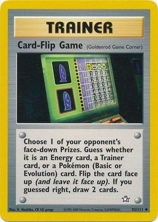 Card-Flip Game (Goldenrod Game Corner) (92/111) Unlimited [Vintage: Neo Genesis] Pokemon Single Pokémon