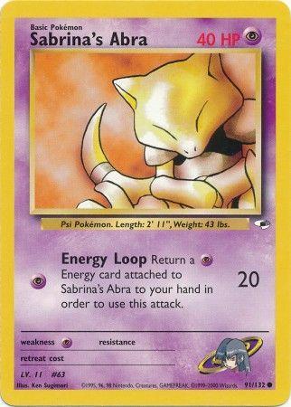 Sabrina's Abra 91/132 Unlimited [Vintage: Gym Heroes] Pokemon Single Pokémon