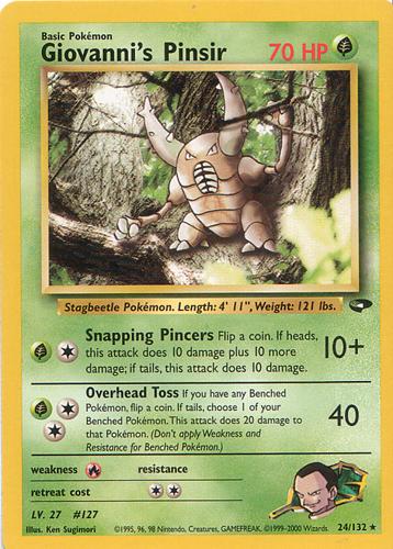 Giovanni's Pinsir (24/132) Unlimited [Vintage: Gym Challenge] Pokemon Single Pokémon