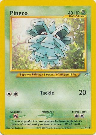 Pineco 77/105 Unlimited [Vintage: Neo Destiny] Pokemon Single Pokémon