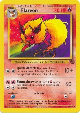 Flareon (19/64) Unlimited [Vintage: Jungle] Pokemon Single Pokémon