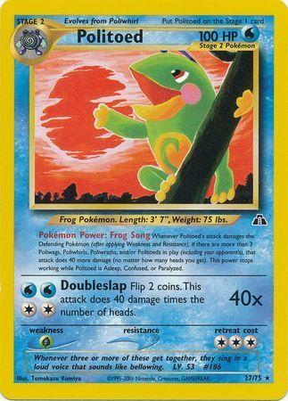 Politoed 27/75 Unlimited [Vintage: Neo Discovery] Pokemon Single Pokémon