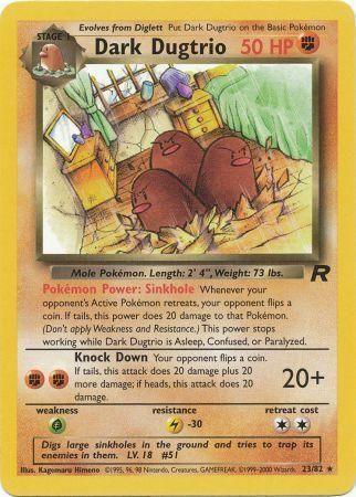 Dark Dugtrio (23/82) Unlimited [Vintage: Team Rocket] Pokemon Single Pokémon