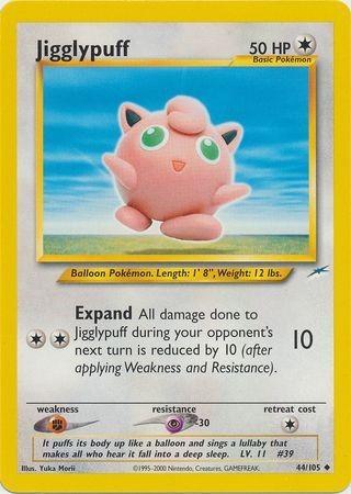 Jigglypuff 044/105 Unlimited [Vintage: Neo Destiny] Pokemon Single Pokémon