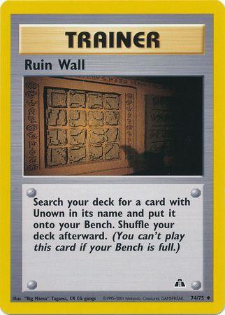 Ruin Wall 74/75 Unlimited [Vintage: Neo Discovery] Pokemon Single Pokémon