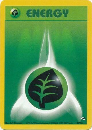 Grass Energy 129/132 Unlimited [Vintage: Gym Heroes] Pokemon Single Pokémon