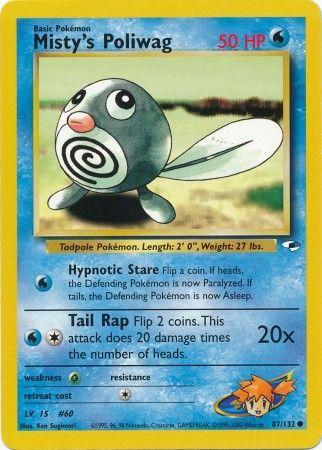 Misty's Poliwag (87/132) Unlimited [Vintage: Gym Heroes] Pokemon Single Pokémon